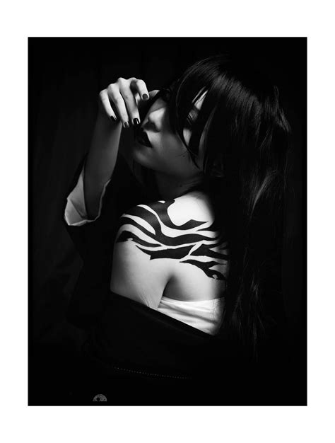 art print kiryu 24x30 dark tones black and white fashion beauty tatoo portrait asian