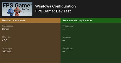 Fps Game Dev Test Configuration Requise 2024 Testez Votre Pc 🎮