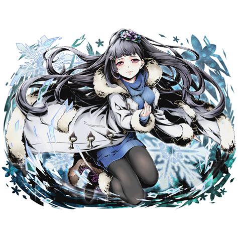 Safebooru 1girl Black Hair Blue Sweater Coat Divine Gate Floating Hair Flower Full Body Grey