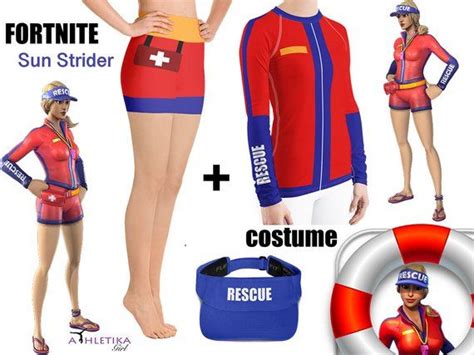 Fortnite Sun Strider Adult Lifeguard Rescue Costume Battle Royale