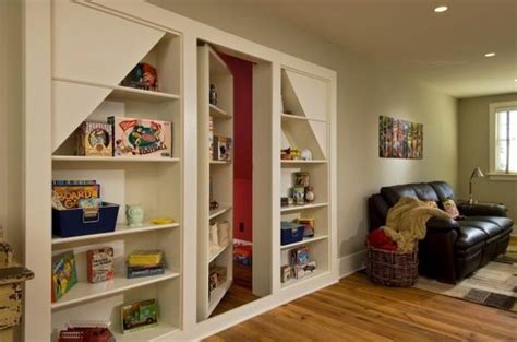 Space Saving Interior Doors With Shelves Offering Convenient Storage