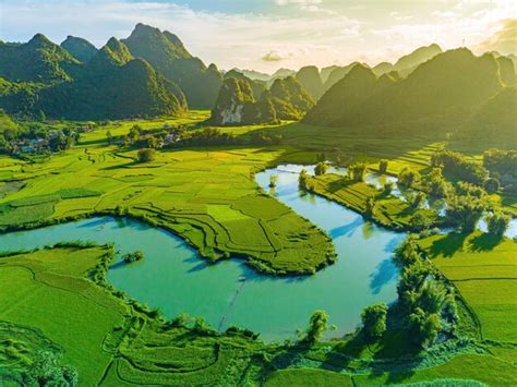 Premium Photo Aerial View Landscape In Phong Nam Valley In Cinematic