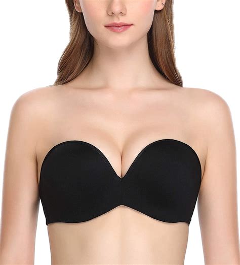 Joateay Strapless Bras For Large Bust Women Plus Size Black Size 34d