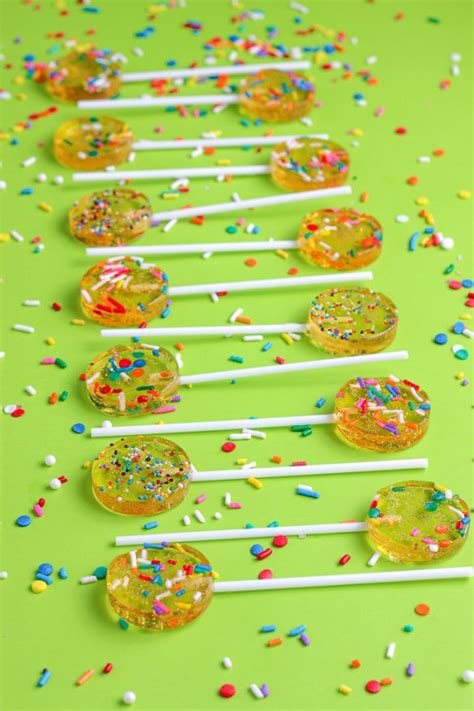 Homemade Lollipops Recipe Diy Sprinkle Lollipops Tutorial