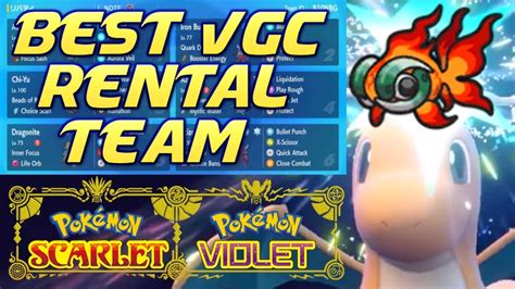 BEST VGC RENTAL TEAM Pokemon Scarlet And Violet Competitive Ranked Wifi Battle YouTube