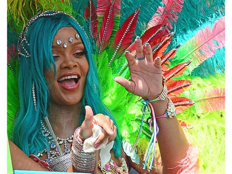 rihanna stuns in busty bejeweled costume at crop over festival in barbados muscle and fitness