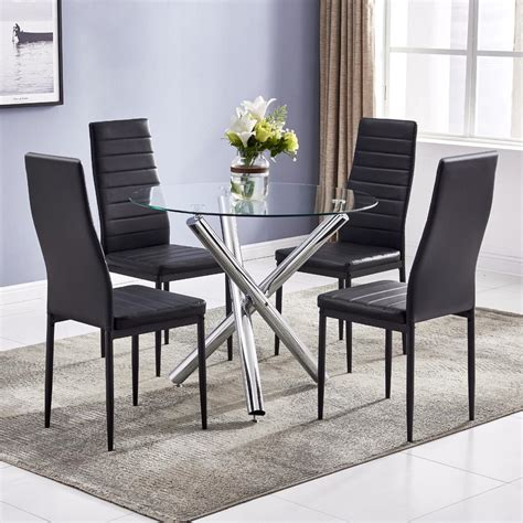 Round kitchen tables are very useful when it comes to having food. Winado 5 Piece Round Dining Table Set, Modern Kitchen ...