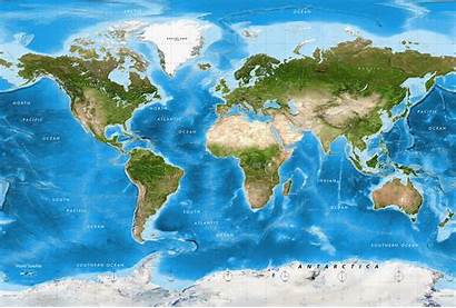 Map Satellite Detailed Maps Mural Ocean Globe