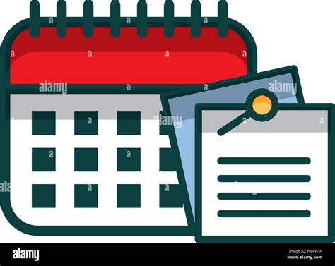 Calendar With Reminders Isolated Icon Stock Vector Image And Art Alamy