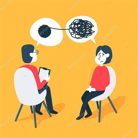 Psychotherapy Counseling Concept Psychologist Man And Young Woman Patient In Therapy Session