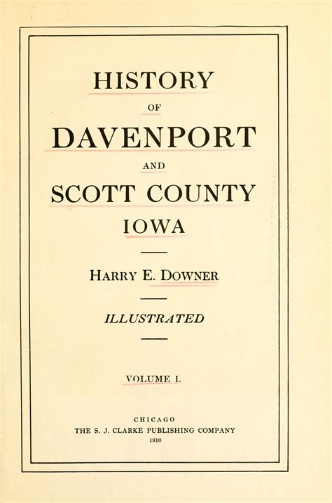 History Of Davenport And Scott County Iowa Illustrated Scott County