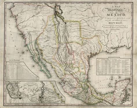 A Map Of The United States Of Mexico As Organized And Defined By The
