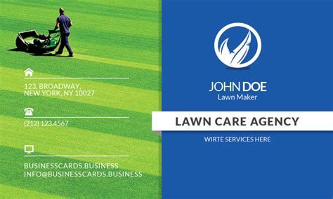 You can easily customize this template on zazzle with this tutorial video. Free Lawn Care Business Card Template for Photoshop : Business Cards Templates