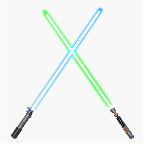 Star Wars Luke Skywalker Används Lightsabers Collection 3d Modell 49