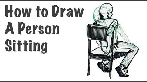 How To Draw A Person Sitting View From The Back Youtube