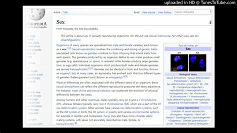 Sex From Wikipedia The Free Encyclopedia Youtube