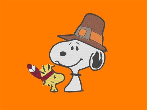 Snoopy And Woodstock Thanksgiving Etsy