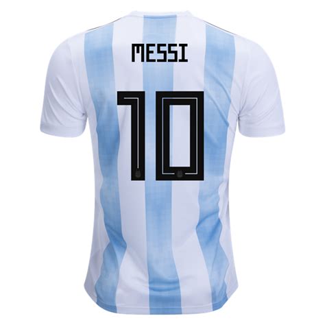 Argentina Lionel Messi 10 White And Blue 2018 World Cup Home Player