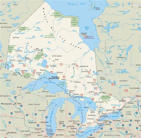Ja 33 Lister Over Ontario Canada Map Cities A Listing Of Each Area