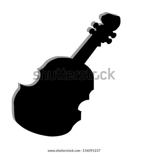 Abstract Violin Silhouette Shadow Effect On Stock Vector Royalty Free