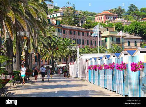 Santa Margherita Ligure Italy June 28 2016 Promenade At The Beach
