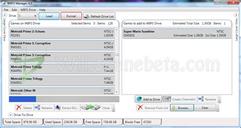 Tarjeta sd con la capacidad de almacenar los juegos descargados. WBFS Manager | Wii.SceneBeta.com