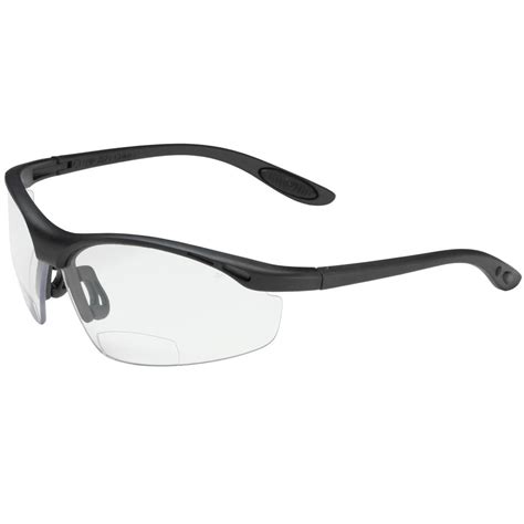 Bouton Mag Readers Safety Glasses Clear Bi Focal 250 25 0020