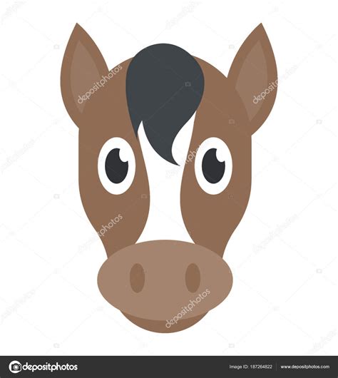Cute Cartoon Horse Head ⬇ Vector Image By © Vectorspoint