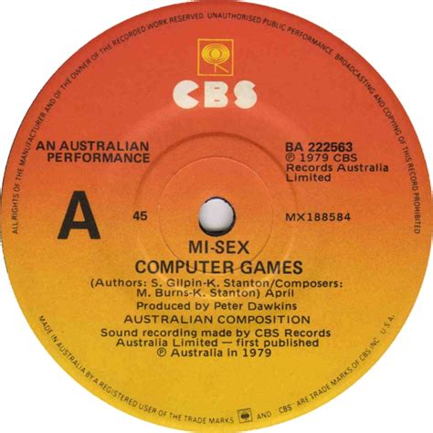 Aus Music History On Twitter The Single Computer Games By Mi Sex First Charted On This Day In