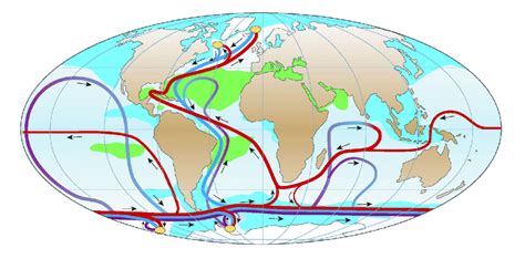 Cartoon Of The Global Thermohaline Circulation Modified From Broecker