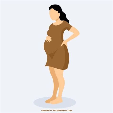 Pregnant Woman Vector Woman Illustration Pregnant Women Vector Art