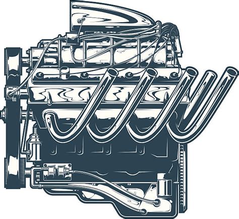 Hot Rod Engine Illustrations Royalty Free Vector Graphics And Clip Art