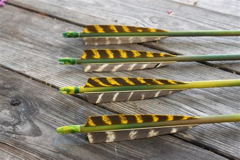 Archery arrows, vintage wood hunting arrows set of 4 arrows, Camo ...