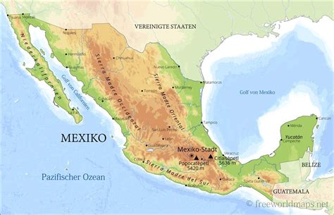 Karte Von Mexiko Freeworldmaps Net