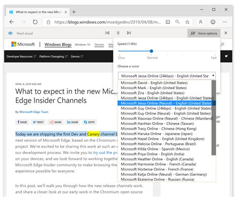Bringing Cloud Powered Voices To Microsoft Edge Insiders Microsoft