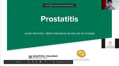 PROSTATITIS AGUDA Y CRÓNICA Dr Jordán Scherñuk YouTube