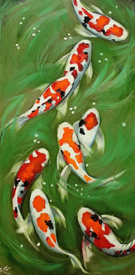 Koi By Roz Art Koi Painting Fish Painting Fish Art