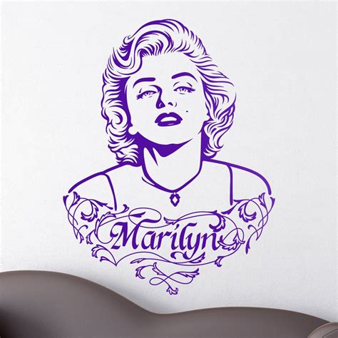 Vinilos Decorativos Marilyn Monroe Ornamentos Y Texto 0 Vinilos