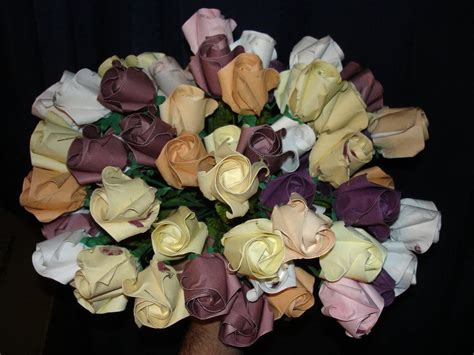 Origami Roses Huge Bouquet By Pandaraoke On Deviantart Origami Rose