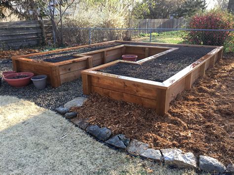 Our Raised Vegetable Planter I Made From Cedar Tone Lumber X S For Side Walls X S For Top