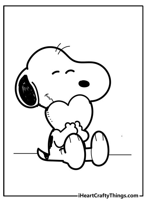Snoopy Printable Coloring Pages Free Peanuts Coloring Sheets