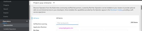 Install Project Quay Registry On Openshift With Operator