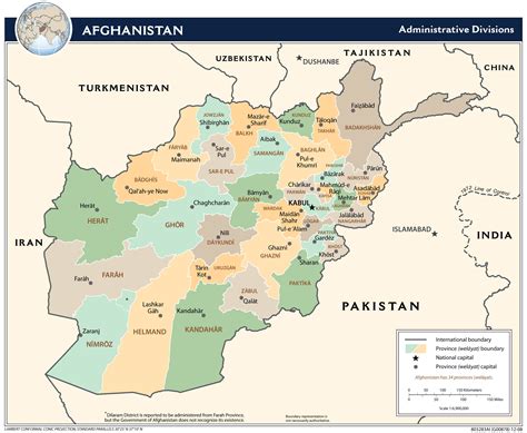 Large Detailed Administrative Divisions Map Of Afghanistan 2009