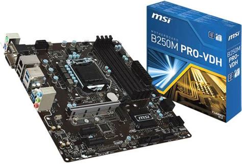 Mainboard Msi B250m Pro Vdh Sockel Intel® 1151 Formfaktor Mini Atx