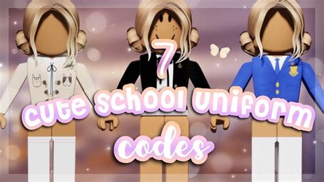 Cute School Uniforms School Girl Outfit Codes For Bloxburg And Rhs