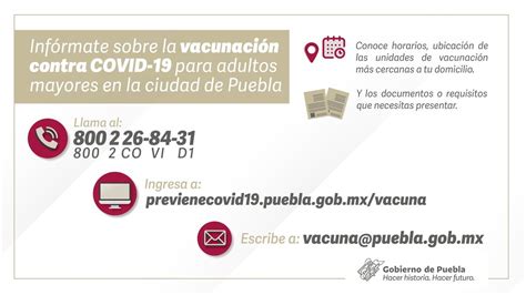 Se aplicarán la primera dosis a partir . Vacuna Covid Puebla: ¿Dónde y a qué hora me toca vacunarme ...