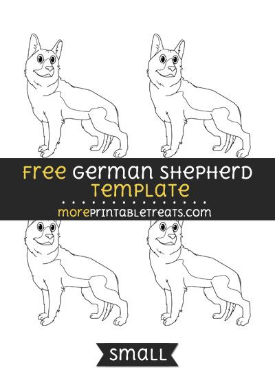 German Shepherd Template Small