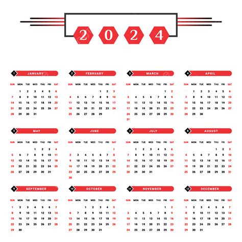 Calendario Negro Y Rojo Con Estilo Geom Trico Png Calendario