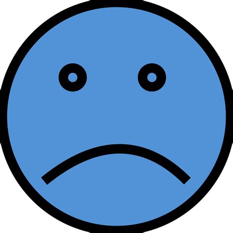 Sad Face Blue Two Png Svg Clip Art For Web Download Clip Art Png