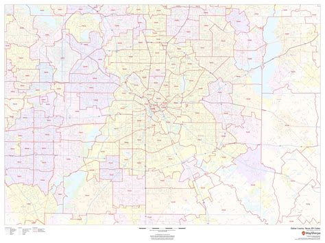 Dallas County Tx Zip Code Map